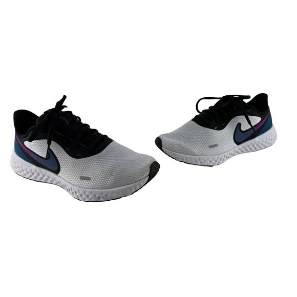Nike Revolution 5 Women's Size 9 Running Shoes Sneakers White Blue Black Purple - Picture 2 of 12